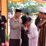 Kapolda Sumut, Irjen Pol Whisnu Hermawan Februanto, menghadiri Hari Santri Nasional (HSN) Tingkat Provinsi di Binjai.