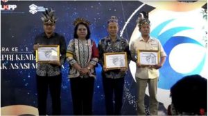 KemenHAM RI berhasil meraih Juara I Kategori Booth Terfavorit (Swargaloka Metaverse Pengadaan).
