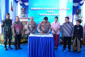 Kapolda Sumut Irjen Pol. Whisnu Hermawan Februanto, S.I.K., M.H., meresmikan Satuan Pelayanan Pemenuhan Gizi (SPPG) Polres Pematangsiantar.