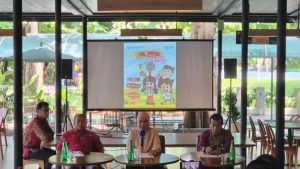 Sekretaris Jenderal KemenHAM, Novita Ilmaris saat bertemu awak media di kawasan Menteng, Jumat (31/10).