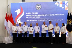 Lembaga Pemasyarakatan Kelas I Medan berpartisipasi dalam Upacara dan Tasyakuran Hari Bakti Kemenimipas ke-1 Tahun 2025.