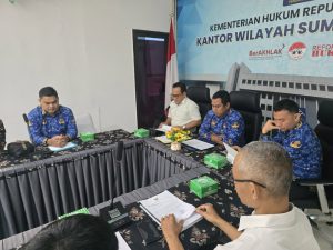 Kementerian Hukum (Kemenkum) Sumatera Utara menggelar rapat harmonisasi Rancangan Peraturan Bupati (Ranperbup) Asahan.