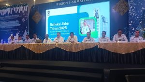 Kakanwil Ditjen Imigrasi Sumut, Teodorus Simarmata didampingi Kepala UPT Imigrasi se- Sumut, memaparkan berbagai capaian inovasi layanan publik yang berdampak langsung bagi masyarakat di Tahun 2025.