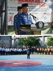 Lapas Kelas I Medan memperingati Hari Ulang Tahun ke-54 KORPRI Tahun 2025 yang dipimpin Kalapas Kelas I Medan, Herry Suhasmin.
