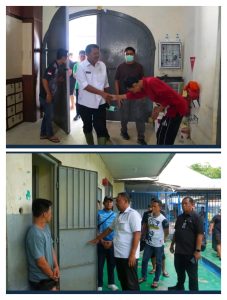 Direktur Jenderal Pemasyarakatan, Mashudi, meninjau kondisi Rutan Pangkalan Brandan, setelah kawasan tersebut sebelumnya terdampak banjir,