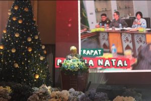 Foto : Perayaan Natal Keluarga besar Kejaksaan Tinggi Sumatera Utara 2025 Dipimpin langsung oleh Kajatisu Dr. Harli Siregar,SH,Mhum dengan penuh sukacita di Regale International Convention Center Medan, Jumat malam (19/12/2025). (BM-red)