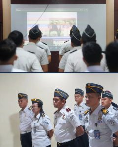 Rumah Tahanan Negara Kelas IIB Pangkalan Brandan mengikuti apel bersama secara virtual.