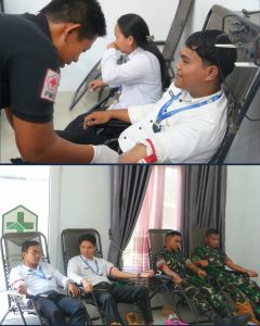 Rumah Tahanan Negara Kelas IIB Pangkalan Brandan ikut ambil bagian dalam bhakti sosial donor darah.
