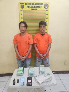 Tim Khusus Direktorat Reserse Narkoba Polda Sumut, mengamankan 2 pelaku peredaran ilegal zat Keytamine.
