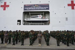 Satuan Tugas Taruna (Satgastar) Latihan Integrasi Taruna Wreda Nusantara (Latsitardanus) XLVI Tahun 2026 resmi diberangkatkan ke Aceh Tamiang.