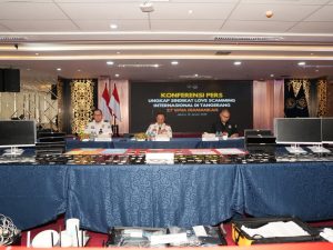 Direktorat Jenderal Imigrasi melalui Direktorat Pengawasan dan Penindakan Keimigrasian (Wasdakim) mengadakan konferensi pers mengungkap sindikat kejahatan siber internasional bermodus love scamming.