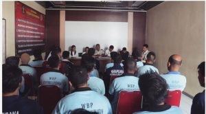 Sebanyak 25 warga binaan Rumah Tahanan Negara Kelas IIB Pangkalan Brandan, mengikuti sidang TPP.