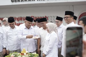 Wakil Ketua DPR RI Komisi XIII Fraksi Partai Gerindra, Sugiat Santoso, menjadi pembina dalam peringatan Hari Ulang Tahun (HUT) Partai Gerindra ke-18.