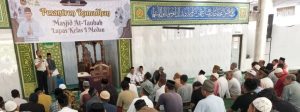 Kabid Pembinaan, Prayoga Yulanda, mewakili Kepala Lapas Kelas I Medan, menyampaikan kata sambutan pada Pembukaan Pesantren Ramadan 1447 H.