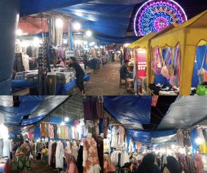 Foto : Pengelolaan Pasar Dadakan yang tidak mengantongi Ijin berdiri di atas lahan bekas lapangan sepak bola, Kelurahan Tanah Enam Ratus (Tanara), Kecamatan Medan Marelan, kini menuai polemik lantaran diduga mengabaikan regulasi pemerintah dan memungut biaya sewa fantastis kepada pedagang. Selasa (24/2).