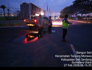 Polresta Deli Serdang bersama seluruh Polsek jajaran kembali melaksanakan Patroli Menyapa Subuh selama Bulan Suci Ramadan.