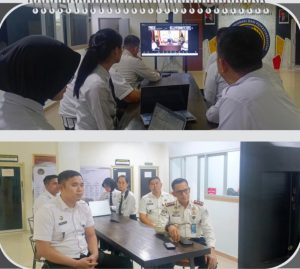 Rutan Kelas I Labuhan Deli mengikuti arahan Kepala Kantor Wilayah Direktorat Jenderal Pemasyarakatan Sumatera Utara secara virtual melalui aplikasi Zoom.