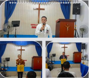 Kepala Rutan Kelas I Labuhan Deli, Eddy Junaedi, memberikan kata sambutan peresmian Kelas Pemuridan, memperkuat pembinaan kepribadian dan spiritual Warga Binaan.