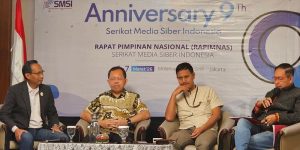 Ketua DPRD Kota Medan, Wong Chun Sen, saat menjadi narasumber memberikan paparan dalam Rapat Pimpinan Nasional Serikat Media Siber Indonesia.