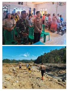 Personel Brimob Batalyon C melaksanakan rangkaian pengamanan dan kemanusiaan di wilayah Kecamatan Batang Toru, Kabupaten Tapanuli Selatan.