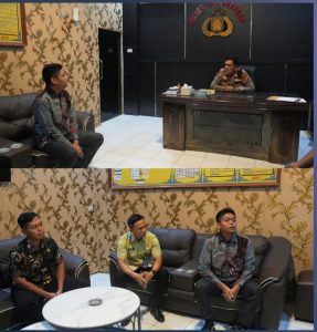 Kepala Rumah Tahanan Negara Kelas IIB Pangkalan Brandan, Akmalun Ikhsan, bersama jajaran melakukan kunjungan silaturahmi ke Polsek Pangkalan Brandan.