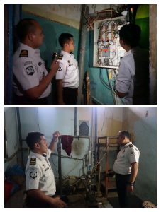 Petugas Lapas Kelas I Medan melaksanakan deteksi dini, pengecekan instalasi listrik dan saluran air di seluruh area Lapas.