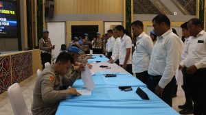 Divisi Profesi dan Pengamanan (Propam) bersama SLOG Mabes Polri melaksanakan penegakan ketertiban dan disiplin (Gaktibplin) berupa pemeriksaan senjata api (senpi) organik Polri personel Polda Sumut.