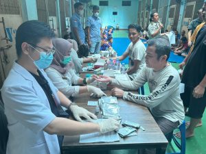 Lembaga Pemasyarakatan Kelas I Medan melaksanakan pemeriksaan kesehatan bagi warga binaan bekerja sama dengan Puskesmas Helvetia, Medan Plus, dan Galatea.