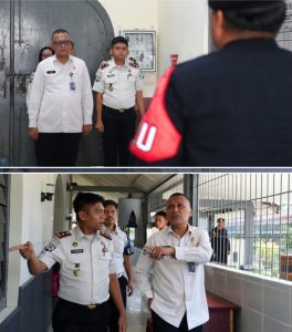 Kepala Kantor Wilayah Direktorat Jenderal Pemasyarakatan Sumatera Utara, Yudi Suseno, Bc.IP., S.Pd., M.Si., melaksanakan monitoring dan evaluasi (monev) di Rumah Tahanan Negara Kelas IIB Pangkalan Brandan.