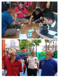 Warga Binaan Pemasyarakatan (WBP) beragama Kristen, melaksanakan perlombaan rohani.