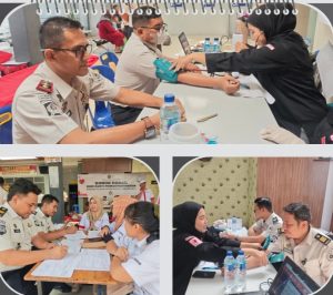 Rutan Kelas I Labuhan Deli menggelar donor darah bekerja sama dengan tim Palang Merah Indonesia (PMI) Kota Medan.