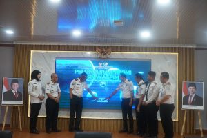 Kepala Kantor Wilayah Direktorat Jenderal Pemasyarakatan Sumatera Utara dan Kepala Lapas Kelas I Medan, meresmikan Aplikasi SIMWASPIM.