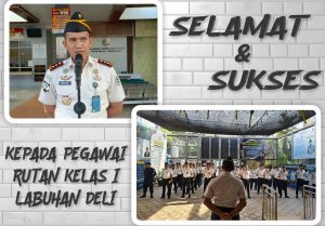 Karutan Kelas I Labuhan Deli Eddy Junaedi dan jajaran pimpinan beserta seluruh staf memberikan ucapan selamat dan sukses kenaikan pangkat sejumlah pegawai.