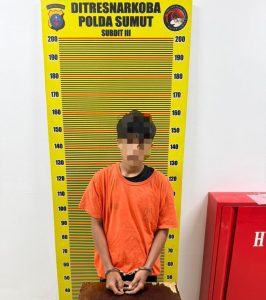 Direktorat Reserse Narkoba Polda Sumatera Utara, menangkap seorang pria berinisial BP (19) saat diduga hendak mengantarkan narkotika jenis sabu.