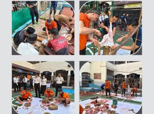 Rutan Kelas I Labuhan Deli melaksanakan pemotongan hewan kurban di Blok Hunian, memperingati Hari Raya Iduladha 1447 Hijriah.