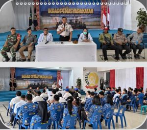 Kepala Rutan Kelas I Labuhan Deli, Eddy Junaedi, saat memberikan kata sambutan pelaksanaan Ikrar Pemasyarakatan.