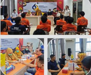 Rutan Kelas I Labuhan Deli bekerja sama dengan Puskesmas Medan Labuhan melaksanakan skrining HIV bagi Warga Binaan Pemasyarakatan (WBP).