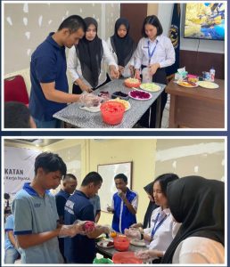 Pegawai Rutan Kelas IIB Pangkalan Brandan memberikan Pelatihan Salad Buah Kepada Warga Binaan Pemasyarakatan.