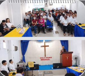 Warga Binaan Pemasyarakatan (WBP) Rutan Kelas I Labuhan Deli mengikuti Ibadah Kenaikan Yesus Kristus.