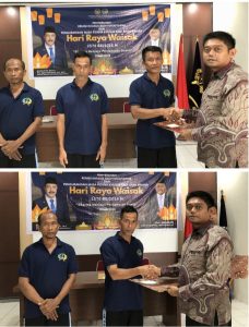 Kepala Rutan Kelas IIB Pangkalan Brandan, Akmalun Ikhsan, menyerahkan secara langsung Remisi Khusus Hari Raya Waisak kepada 3 (tiga) orang Warga Binaan Pemasyarakatan (WBP).