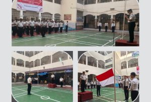 Rumah Tahanan Negara (Rutan) Kelas I Labuhan Deli melaksanakan upacara bendera yang berlangsung khidmat di dalam blok hunian Rutan.