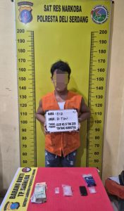 Terduga pelaku berinisial I (31), diamankan Sat Narkoba Polresta Deli Serdang, menyimpan dan memiliki narkoba jenis sabu.