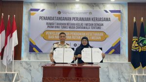 Rumah Tahanan Negara (Rutan) Kelas I Medan melaksanakan Penandatanganan Perjanjian Kerja Sama (PKS) Program Penyetaraan Pendidikan bersama PKBM Bina Tunas Muda Cakrawala.