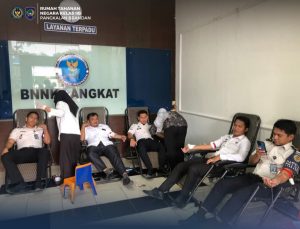 Rutan Kelas IIB Pangkalan Brandan berpartisipasi dalam Bakti Sosial Donor Darah Pra-Hari Anti Narkotika Internasional (HANI) 2026.