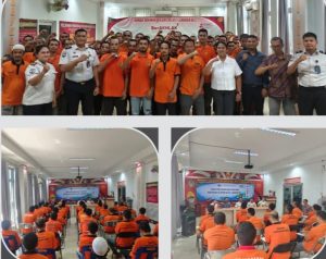 Warga Binaan Pemasyarakatan (WBP), Rumah Tahanan Negara (Rutan) Kelas I Labuhan Deli, mengikuti Penyuluhan dan Bantuan Hukum Gratis.