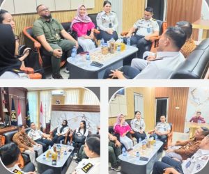 Rumah Tahanan Negara (Rutan) Kelas I Labuhan Deli menerima kunjungan dari jajaran Universitas Sari Mutiara Indonesia (USM), Rabu (15/7).