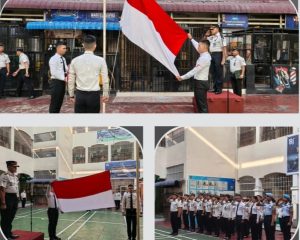 Karutan Kelas I Labuhan Deli memimpin Upacara Peringatan Hari Anak Nasional ke-42.