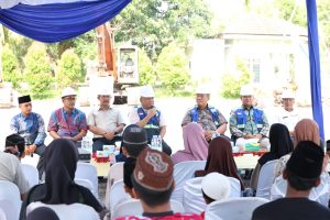 Kepala Kantor Wilayah Direktorat Jenderal Imigrasi Sumatera Utara, Dr. Parlindungan, S.H., M.H., saat memberikan kata sambutan pada peresmian pembukaan Pembangunan Kantor Imigrasi Asahan.
