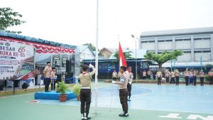 Lembaga Pemasyarakatan (Lapas) Kelas I Medan menggelar Upacara Bendera Peringatan Hari Pramuka ke-65.