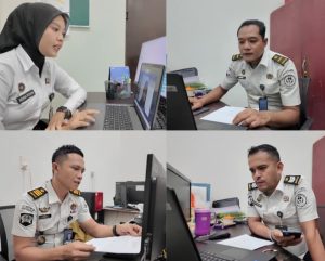 Pegawai Rumah Tahanan Negara Kelas IIB Pangkalan Brandan melaksanakan tahapan wawancara secara daring bagi calon peserta MagangHub Kementerian Ketenagakerjaan (Kemnaker) Batch I Angkatan II.
